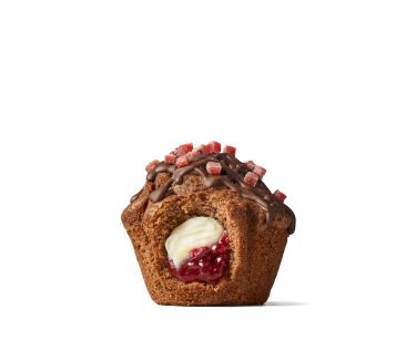 Muffin s čerešňovo-krémovou náplňou